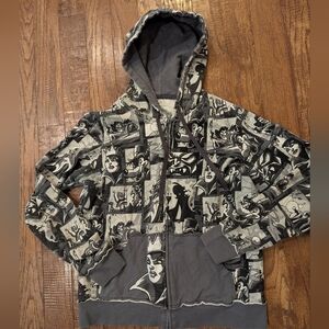 Disney Parks Women's Disney Villains Full Zip Hoodie in gray Sz L